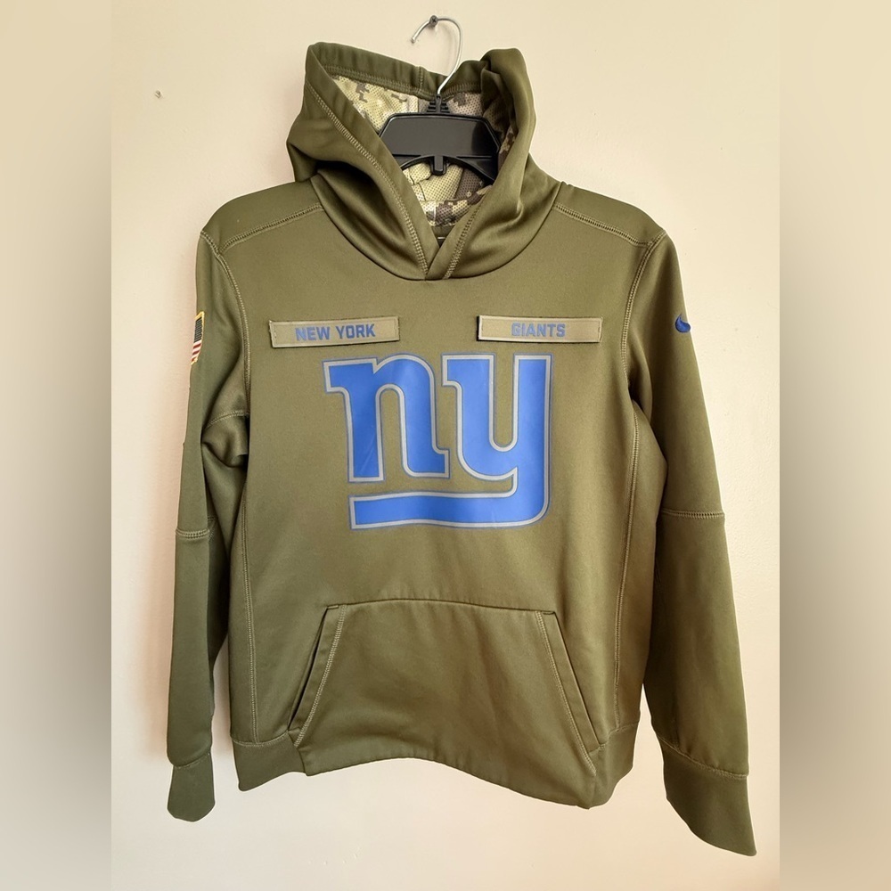 NFL Olive Green Hoodie with Blue Accents